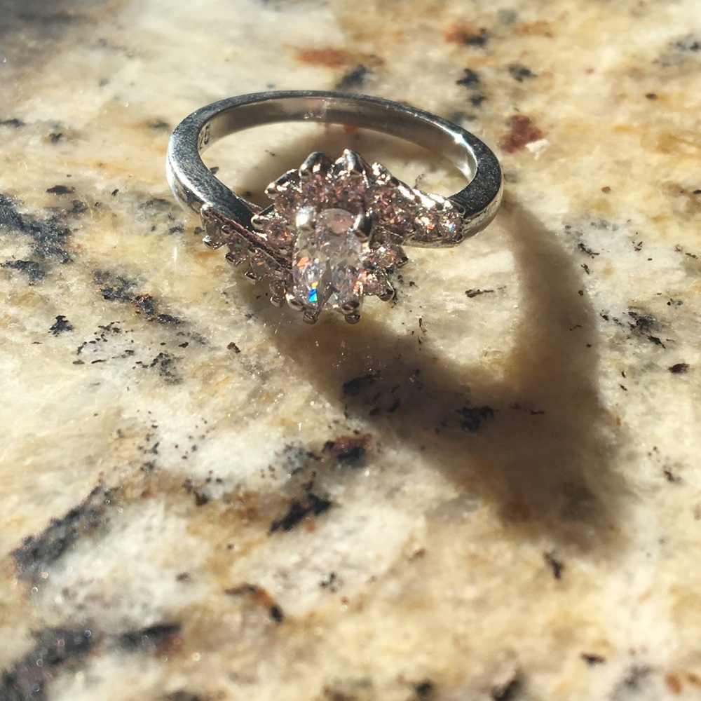 CZ and Sterling Cocktail Ring